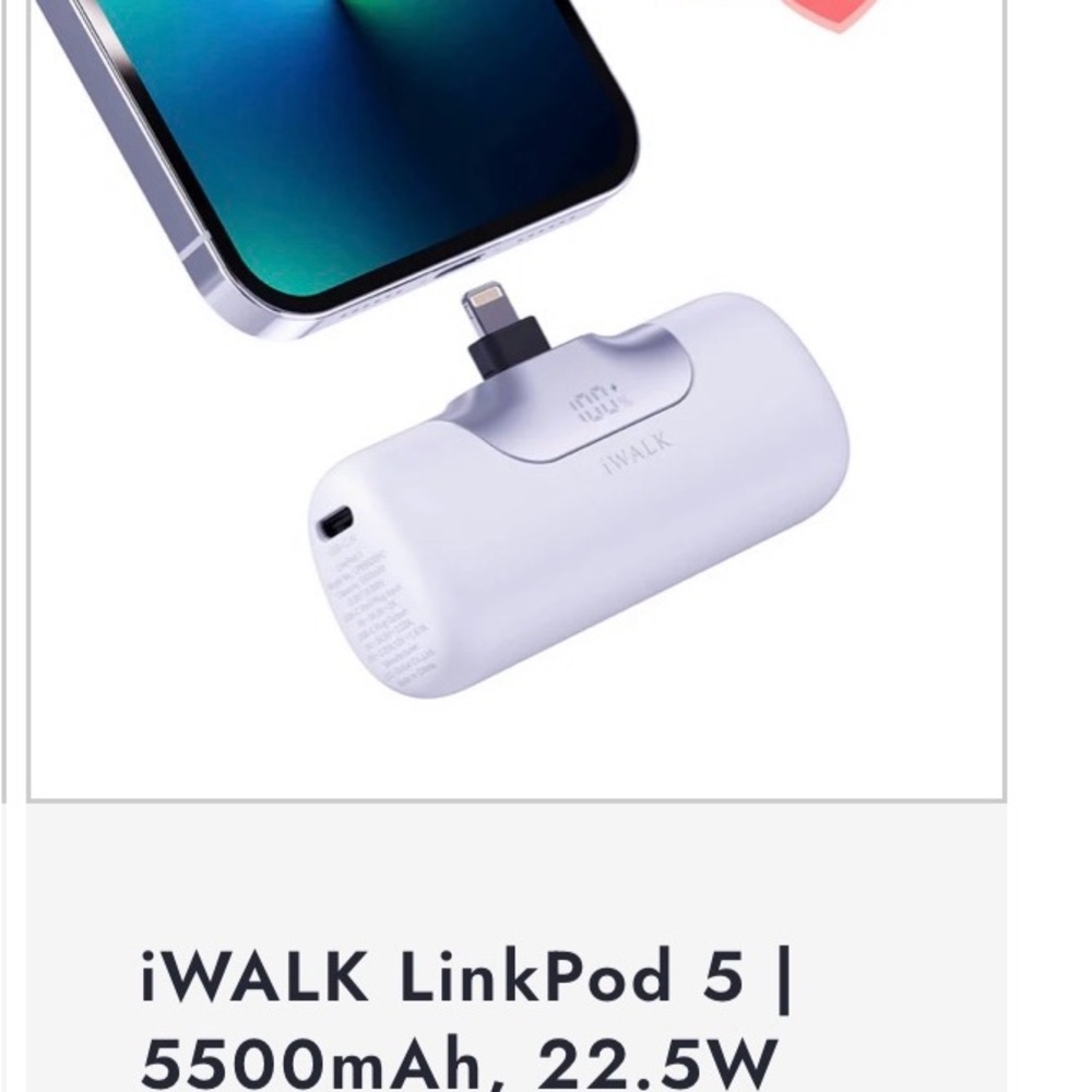iWALK LinkPod 4 White Docking Battery for all iPhone models